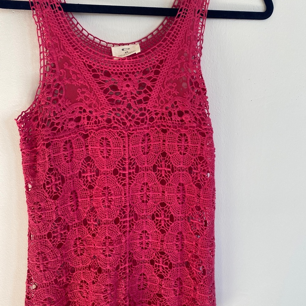 Pink crocheted top